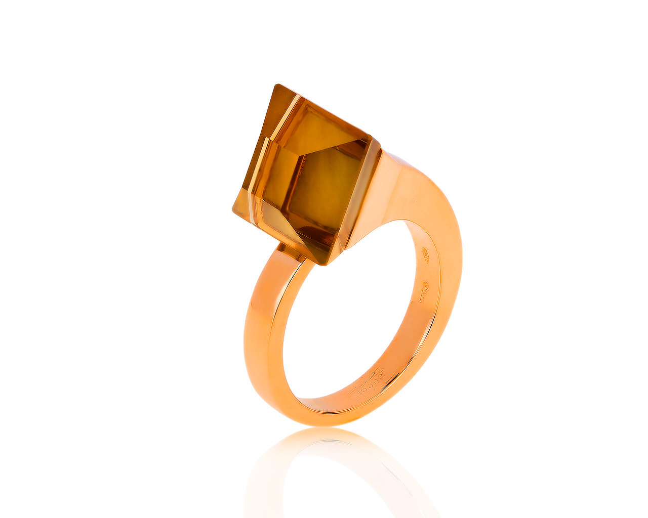 Оригинальное золотое кольцо с цитрином 10.01ct Gucci