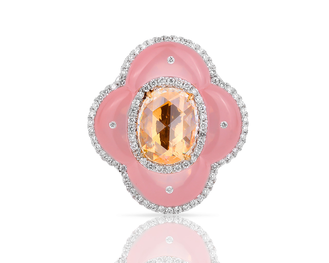 Волшебное золотое кольцо с бриллиантами 3.34ct Avakian
