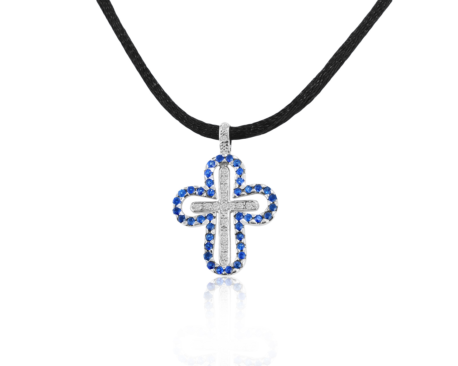 Достойный золотой кулон с сапфирами 0.70ct 040921/19