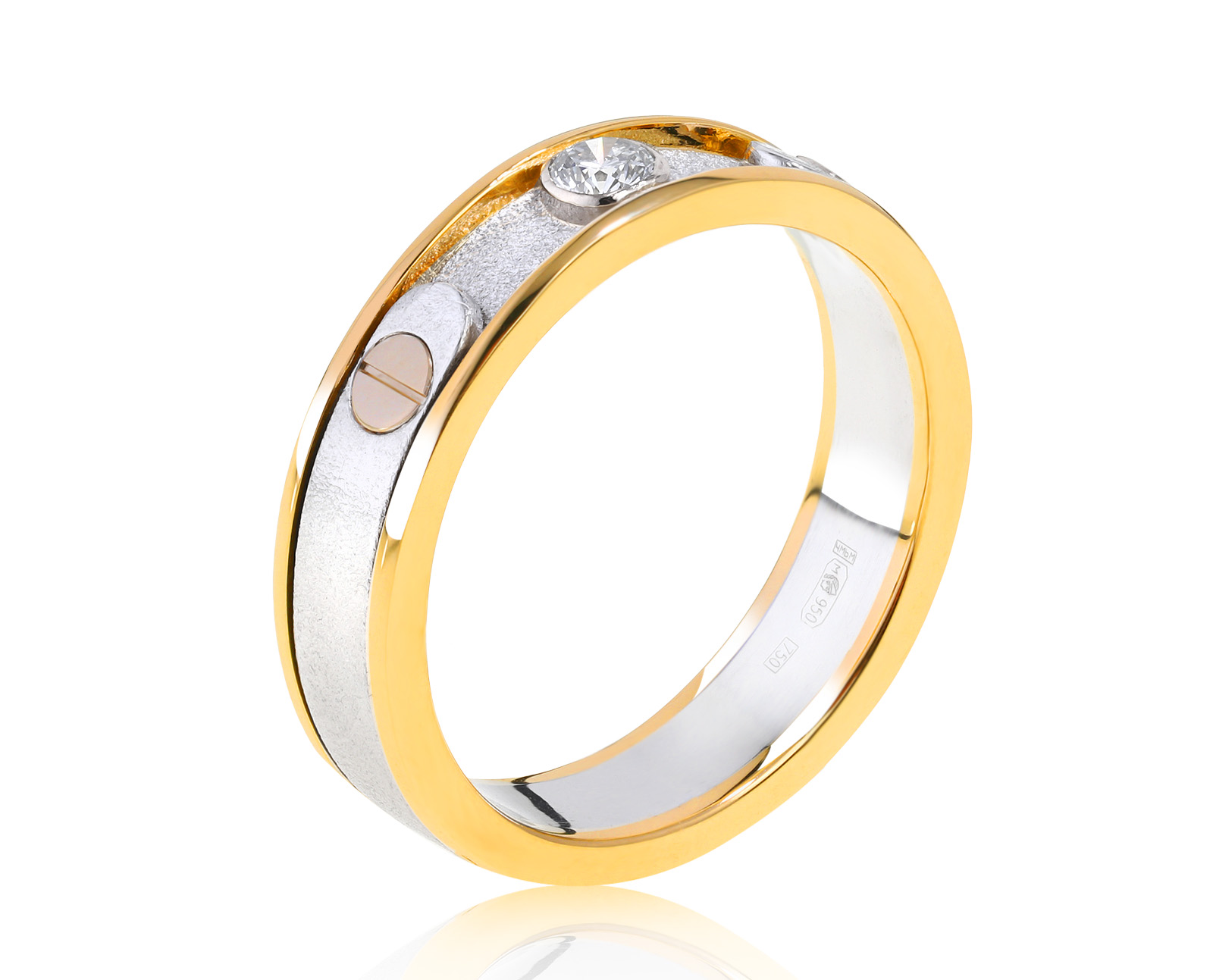 Элегантное золотое кольцо с бриллиантом 0.15ct