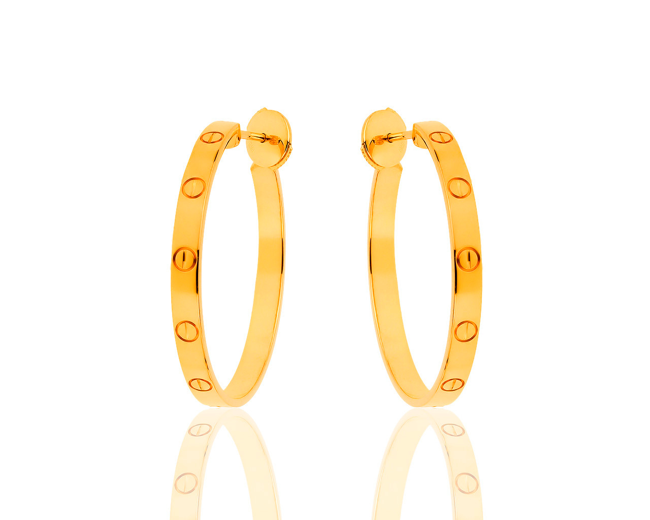 Стильные золотые серьги Cartier Love 110219/2