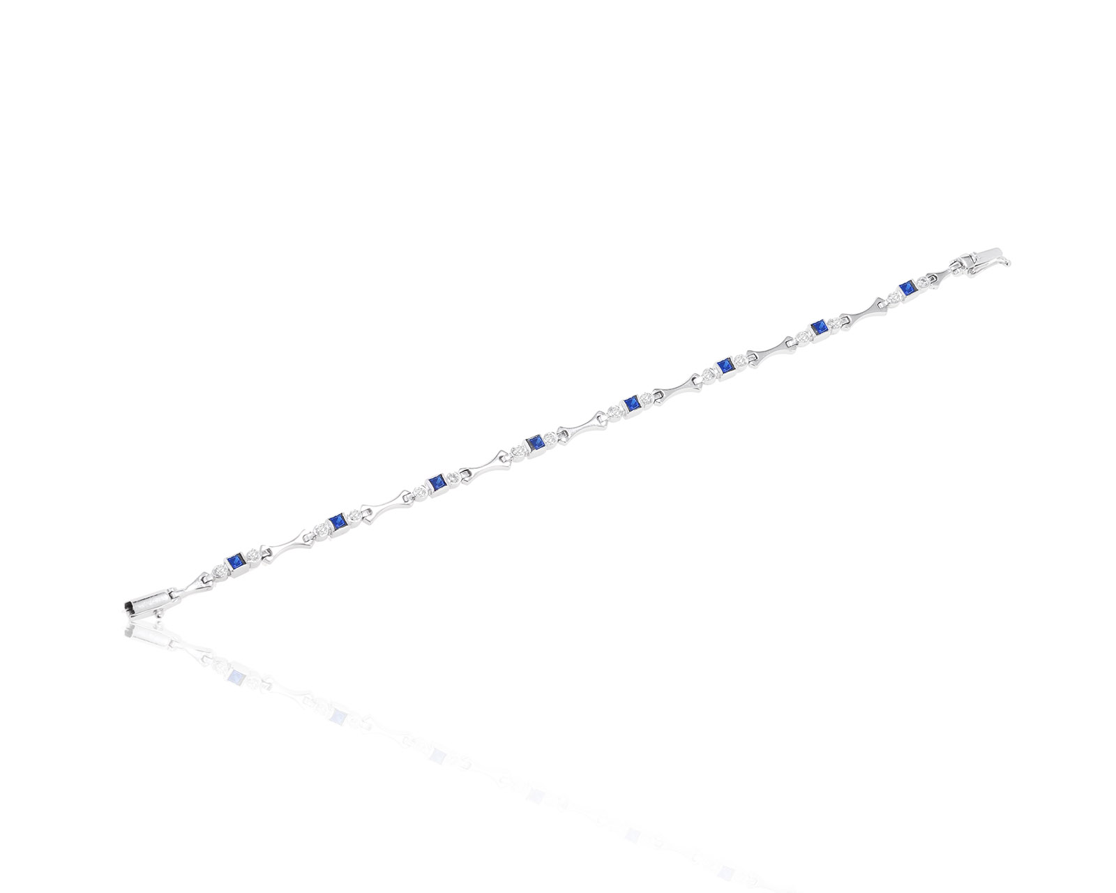 Прекрасный золотой браслет с сапфирами 0.82ct 031222/6
