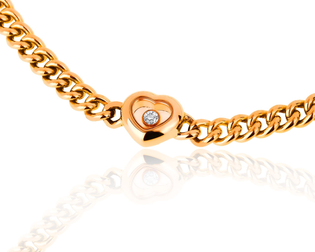 Золотой браслет с бриллиантами 0.15ct Chopard Happy Diamonds 111218/12