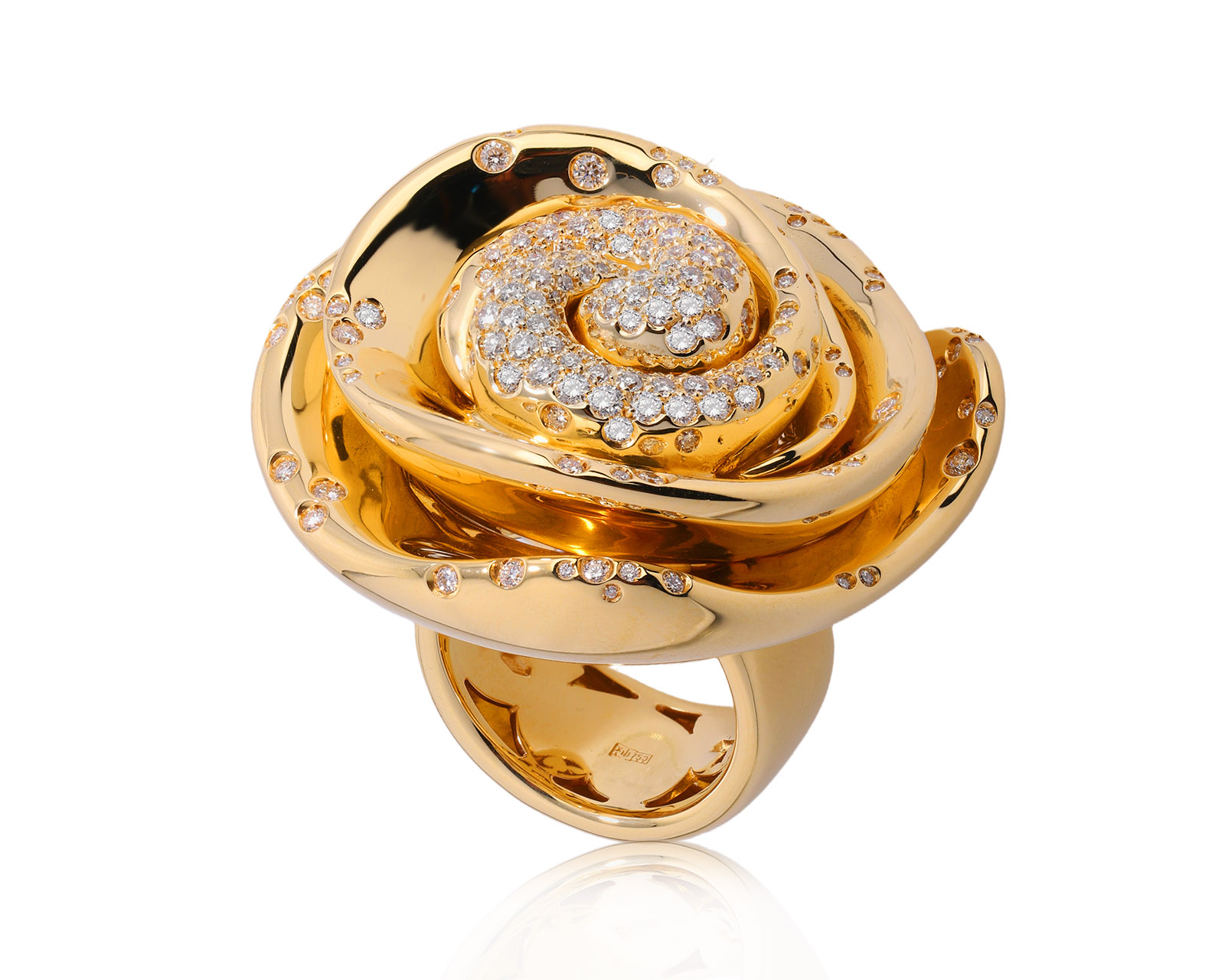 Оригинальное золотое кольцо с бриллиантами 2.32ct Pasquale Bruni 990253/1