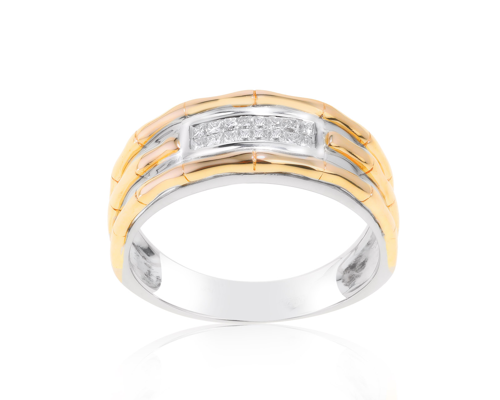 Достойное золотое кольцо с бриллиантом 0.40ct