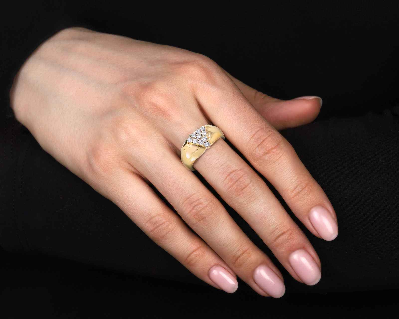 Золотое кольцо с бриллиантами 0.50ct
