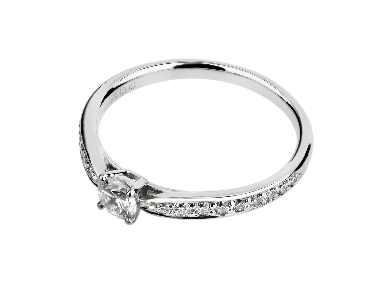 Платиновое кольцо с бриллиантами 0.50ct Tiffany&Co