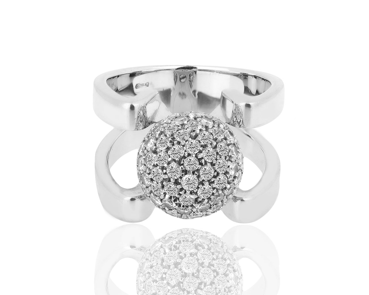 Шикарное золотое кольцо с бриллиантами 1.88ct BIBIGI 211118/1
