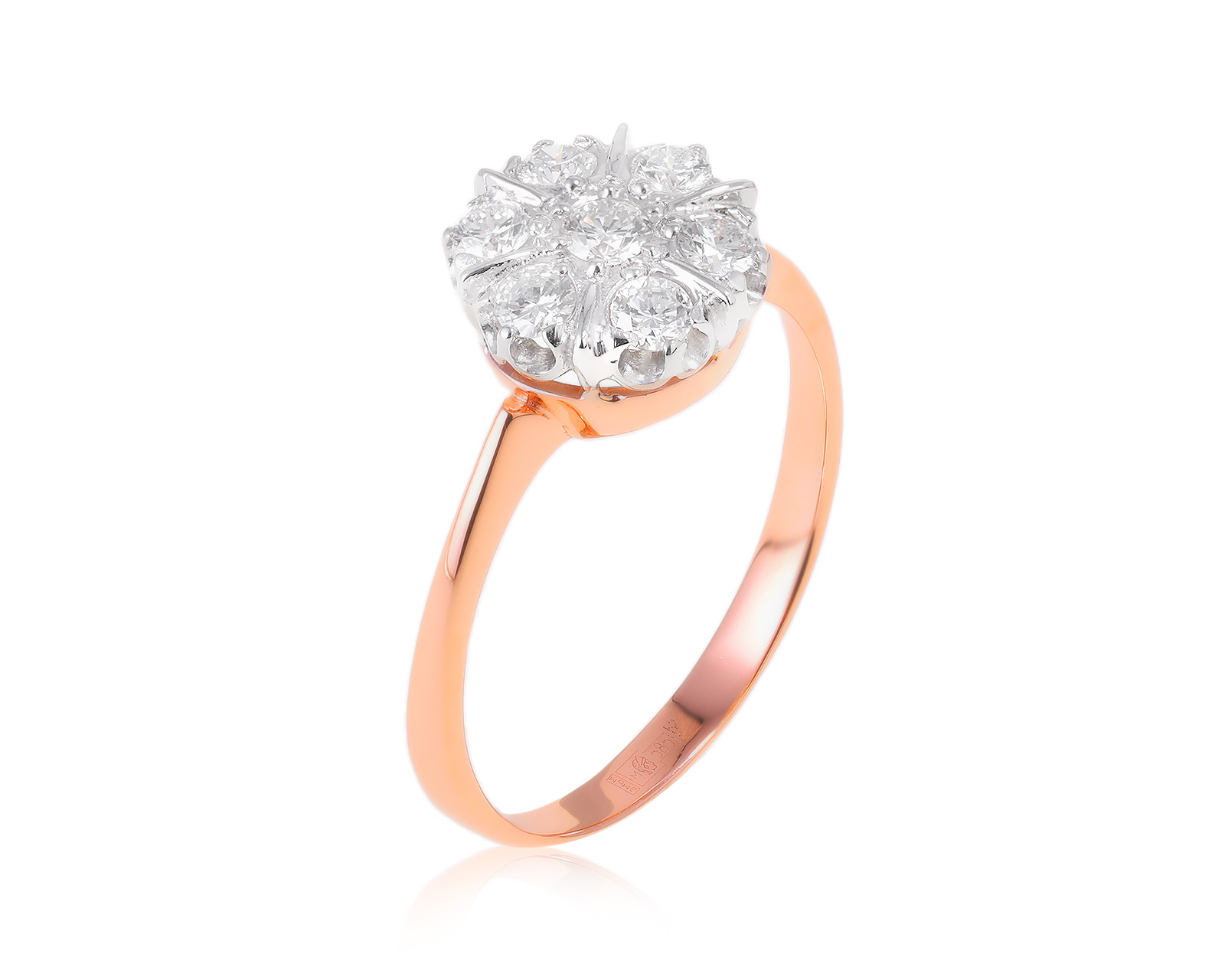 Золотое кольцо с бриллиантами 0.48ct 251123/13