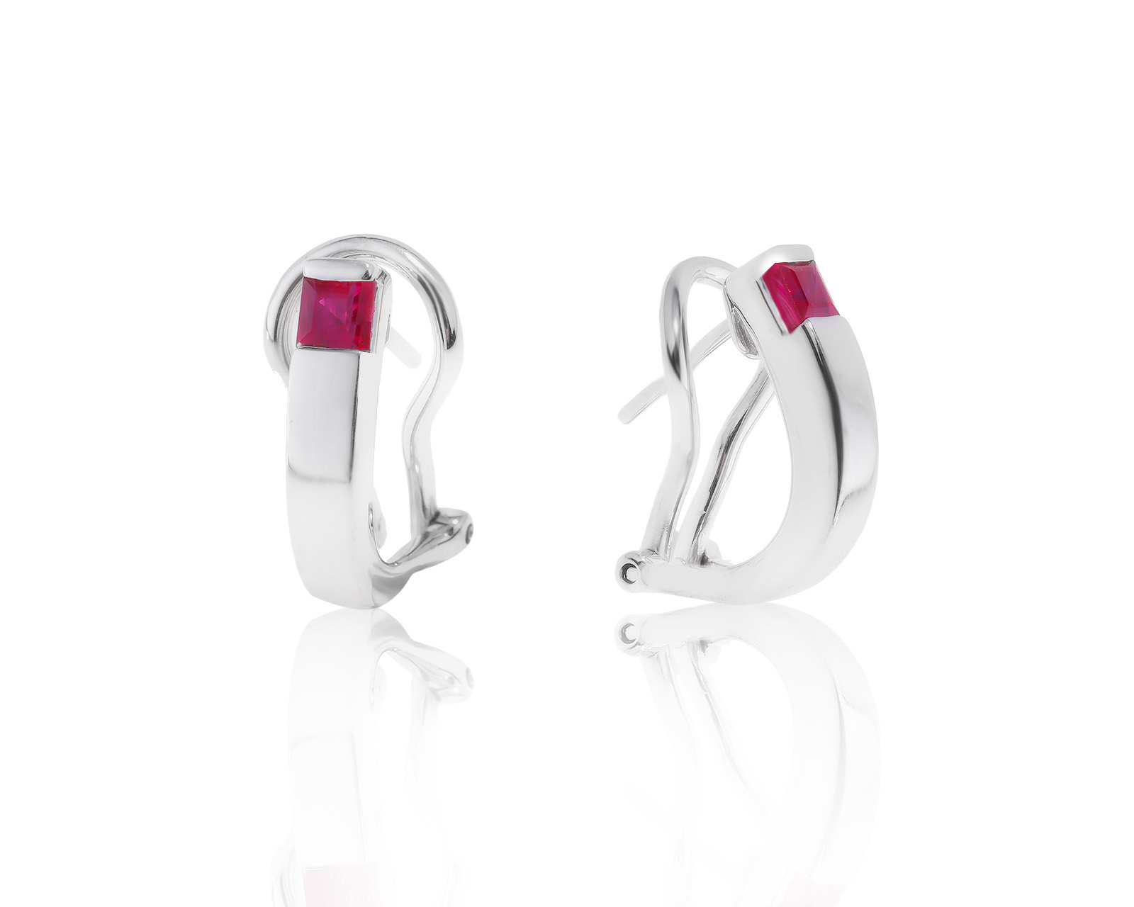 Оригинальные золотые серьги с рубинами 0.35ct Mauro Conti 290523/1