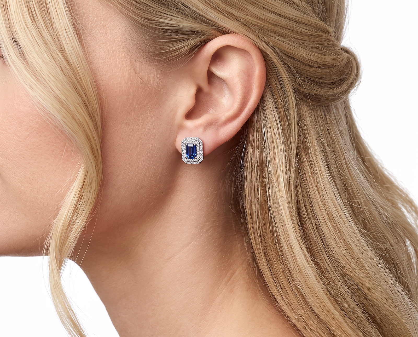 Оригинальные золотые серьги с танзанитами 2.07ct Lykov`s Jewellery