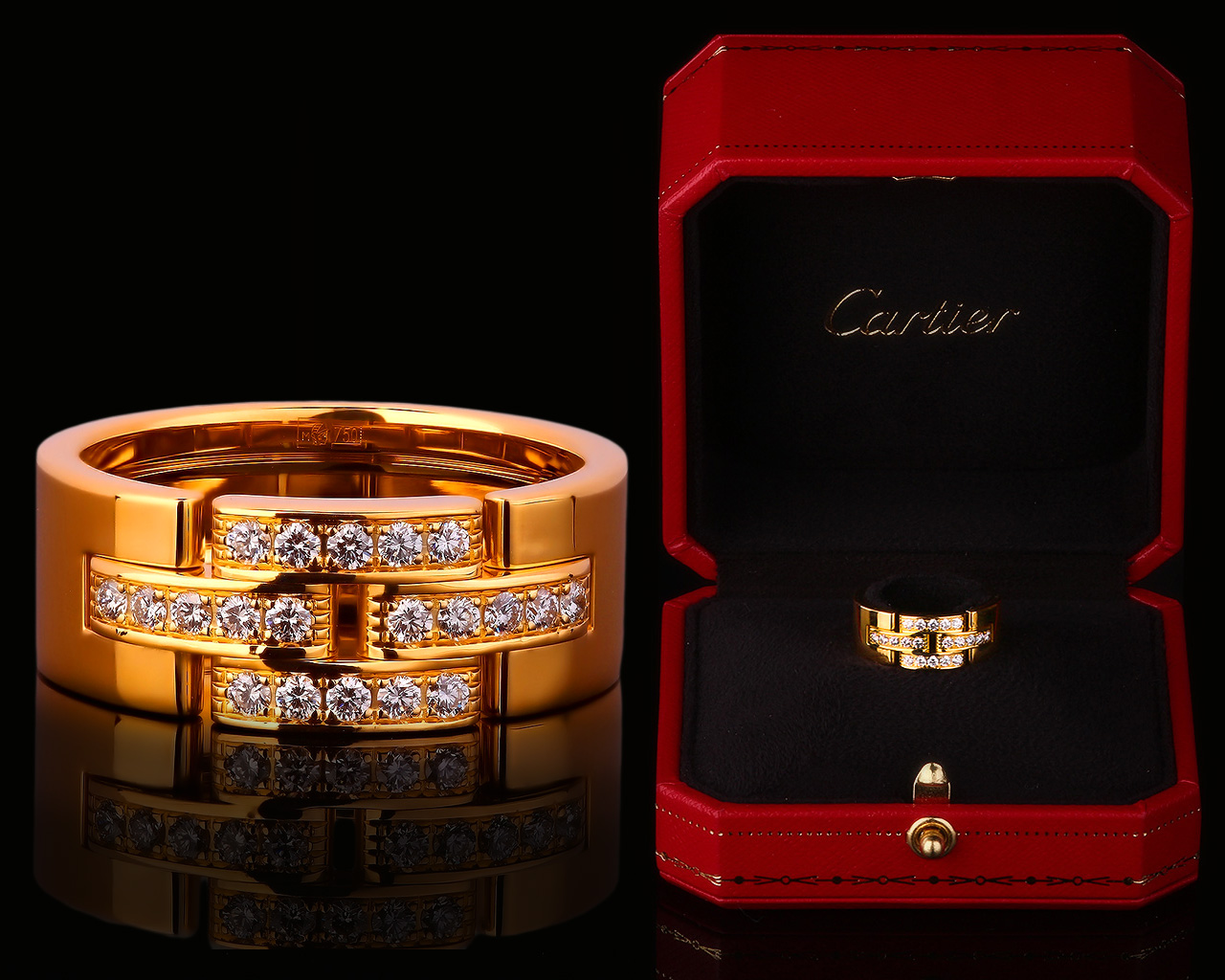 Cartier Maillon Panthere бриллиантовое кольцо