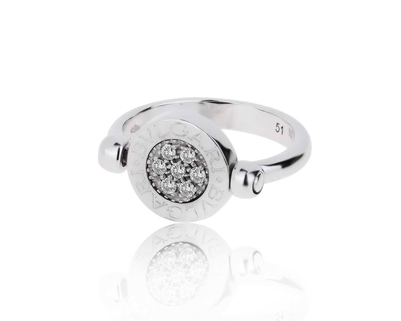 Оригинальное золотое кольцо с бриллиантами 0.11ct Bvlgari 070220/12