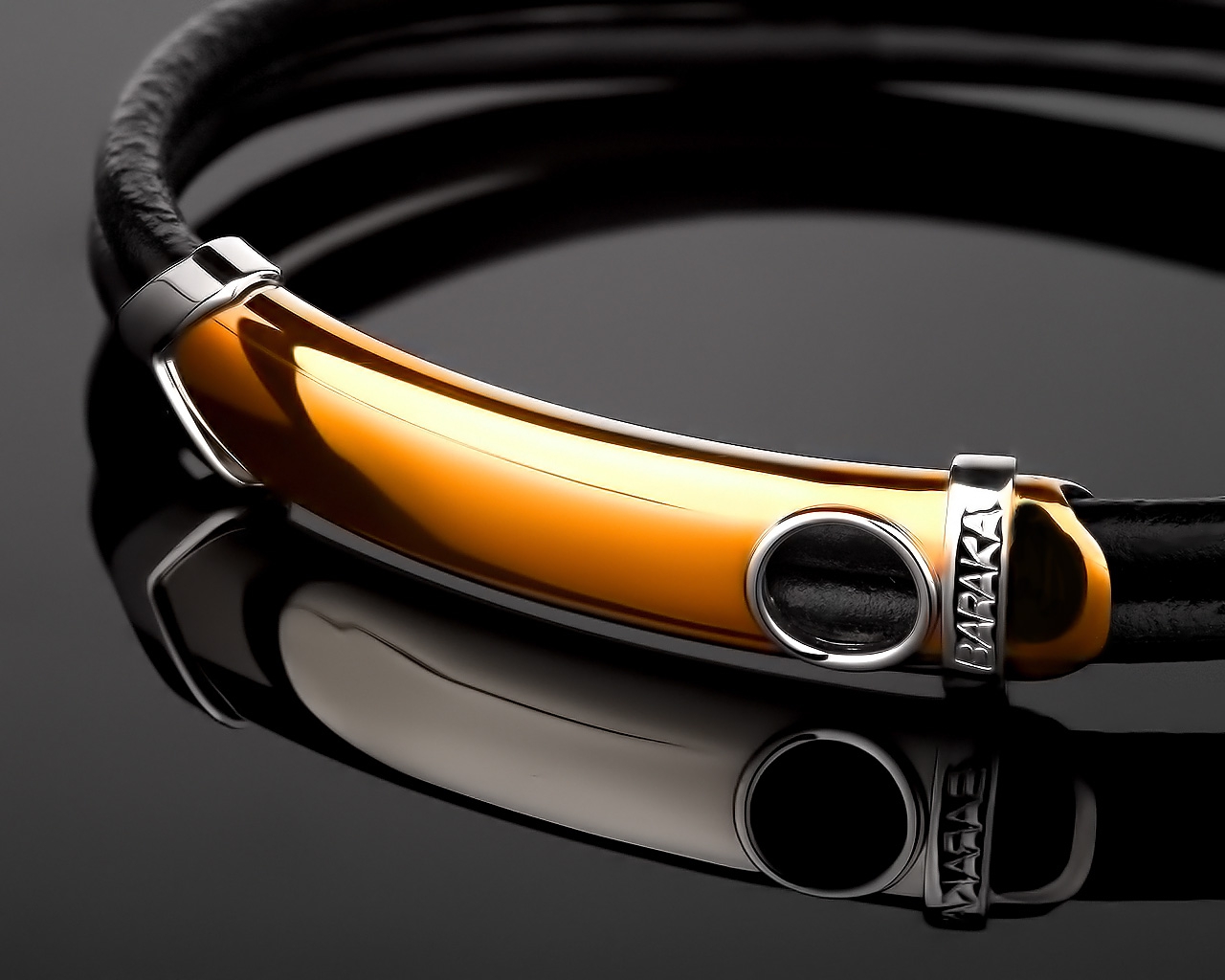 Солидный золотой браслет Baraka