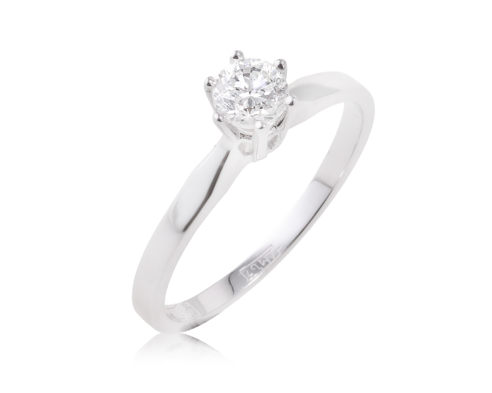 Золотое кольцо с бриллиантом 0.35ct 201223/4