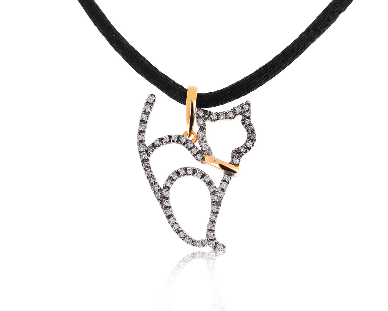 Стильный золотой кулон с бриллиантами 0.20ct 110320/5