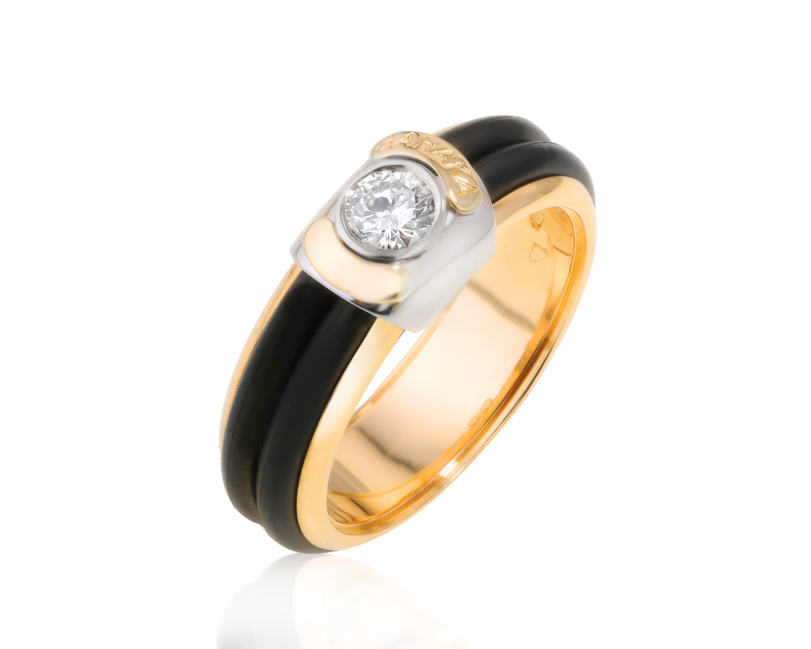 Оригинальное золотое кольцо с бриллиантом 0.45ct Baraka 280724/1