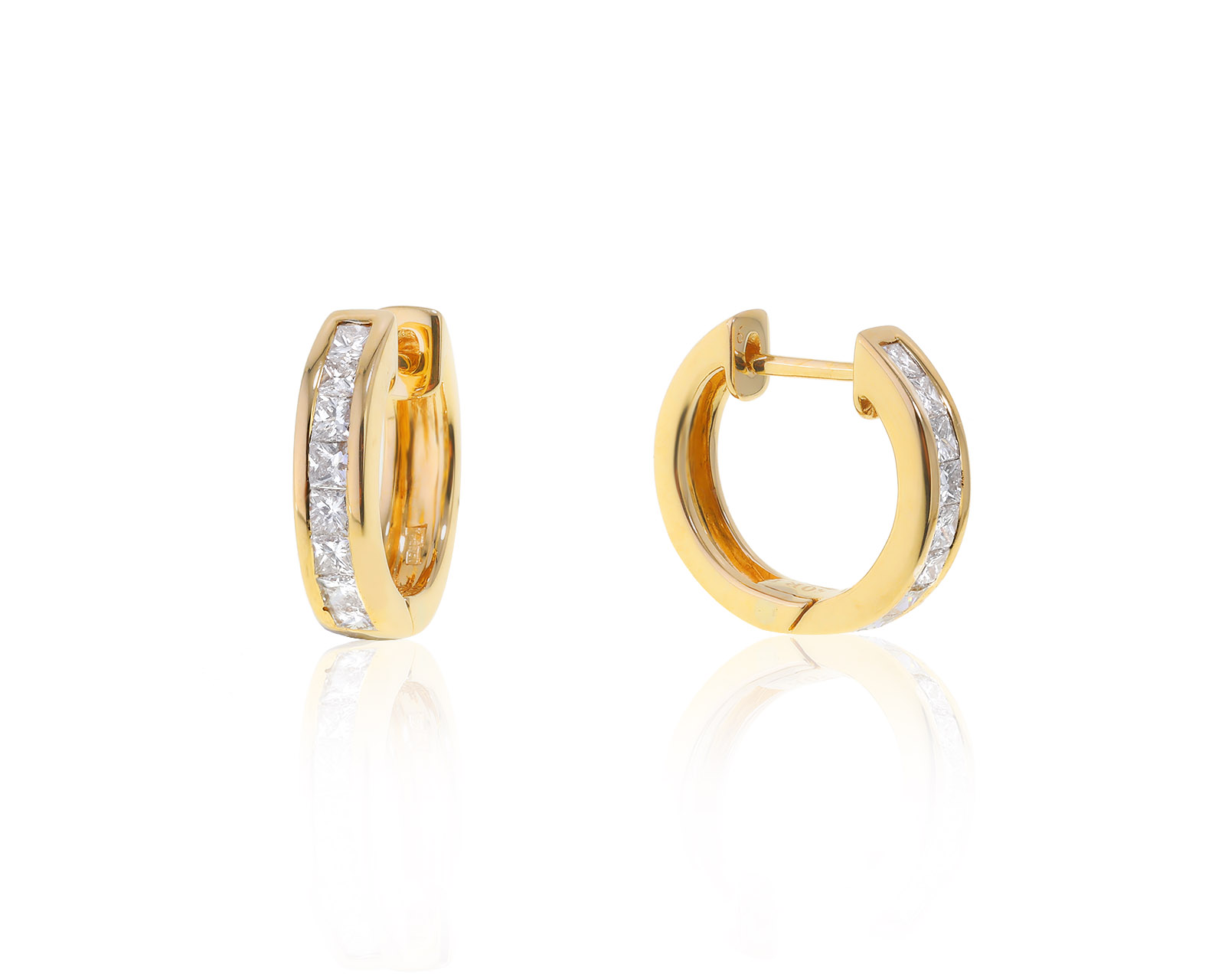 Женственные золотые серьги с бриллиантами 0.78ct 160822/13