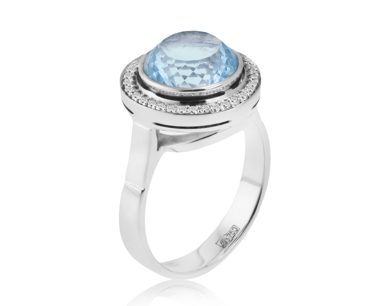 Очаровательное золотое кольцо с аквамарином 4.02ct 280521/11