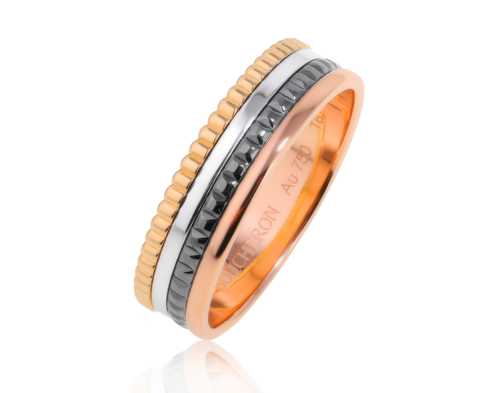 Оригинальное золотое кольцо Boucheron Quatre