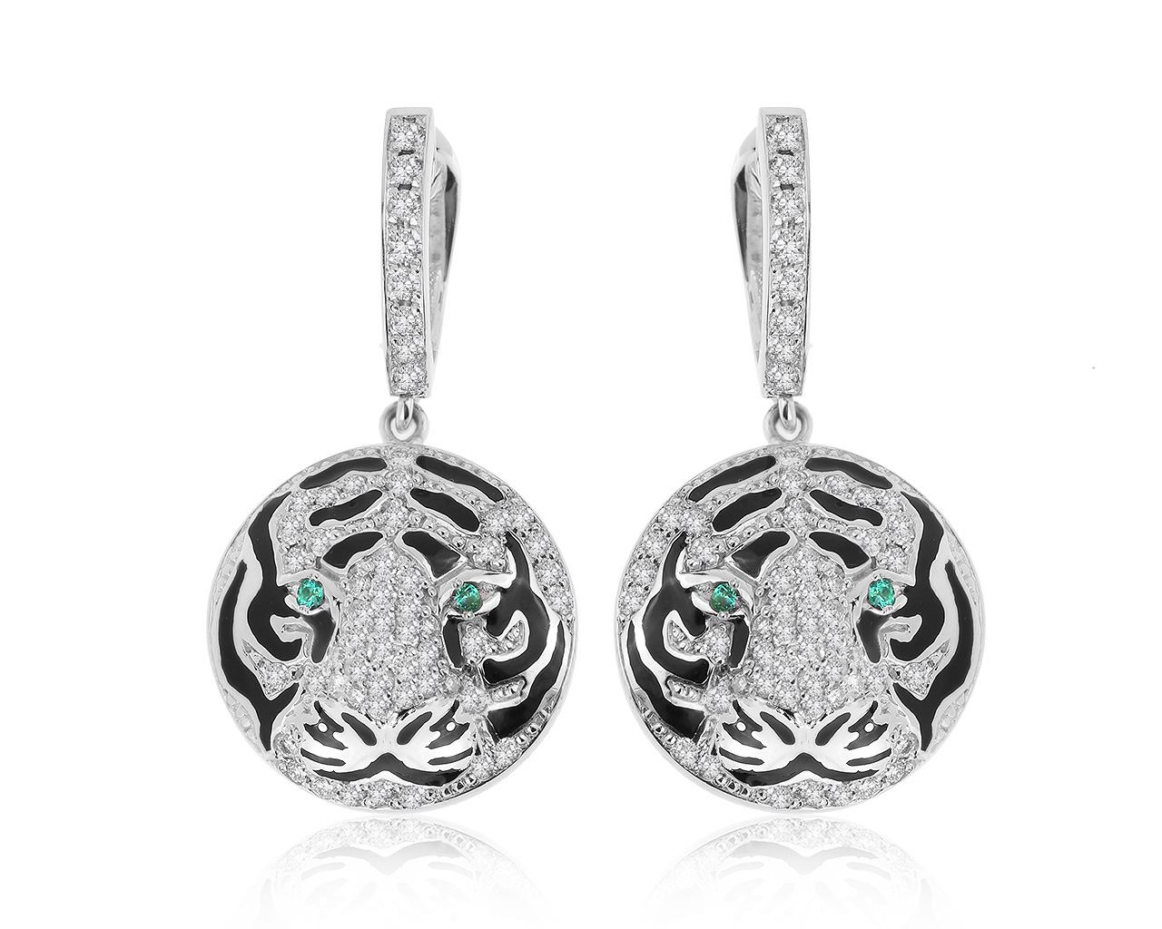 Завораживающие золотые серьги с бриллиантами 1.24ct 161020/5 Завораживающие золотые серьги с бриллиантами 1.24ct 161020/5