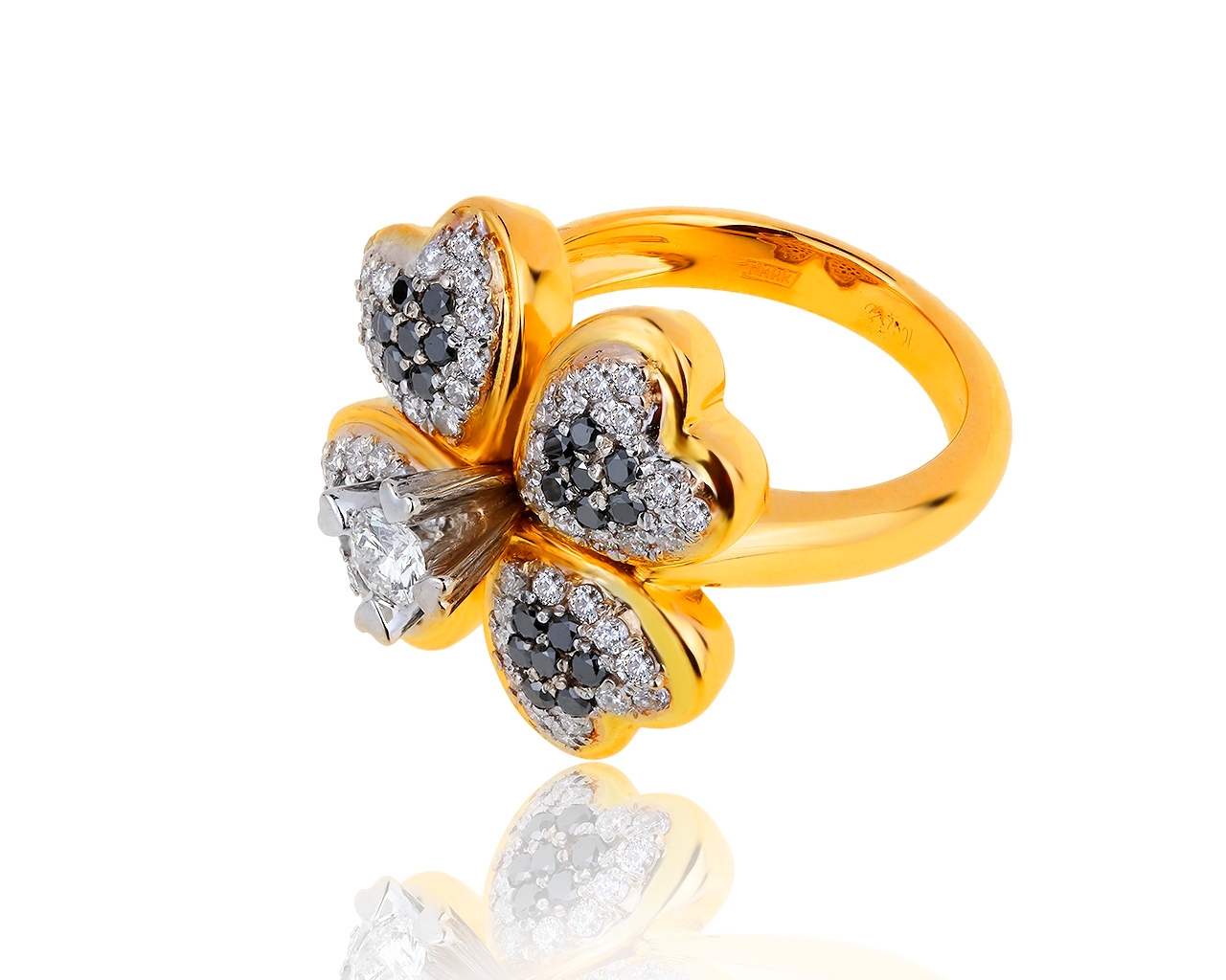 Очаровательное золотое кольцо с бриллиантами 1.33ct 100719/4