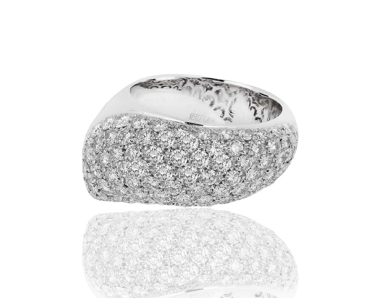 Оригинальное золотое кольцо с бриллиантами 2.29ct Chaumet