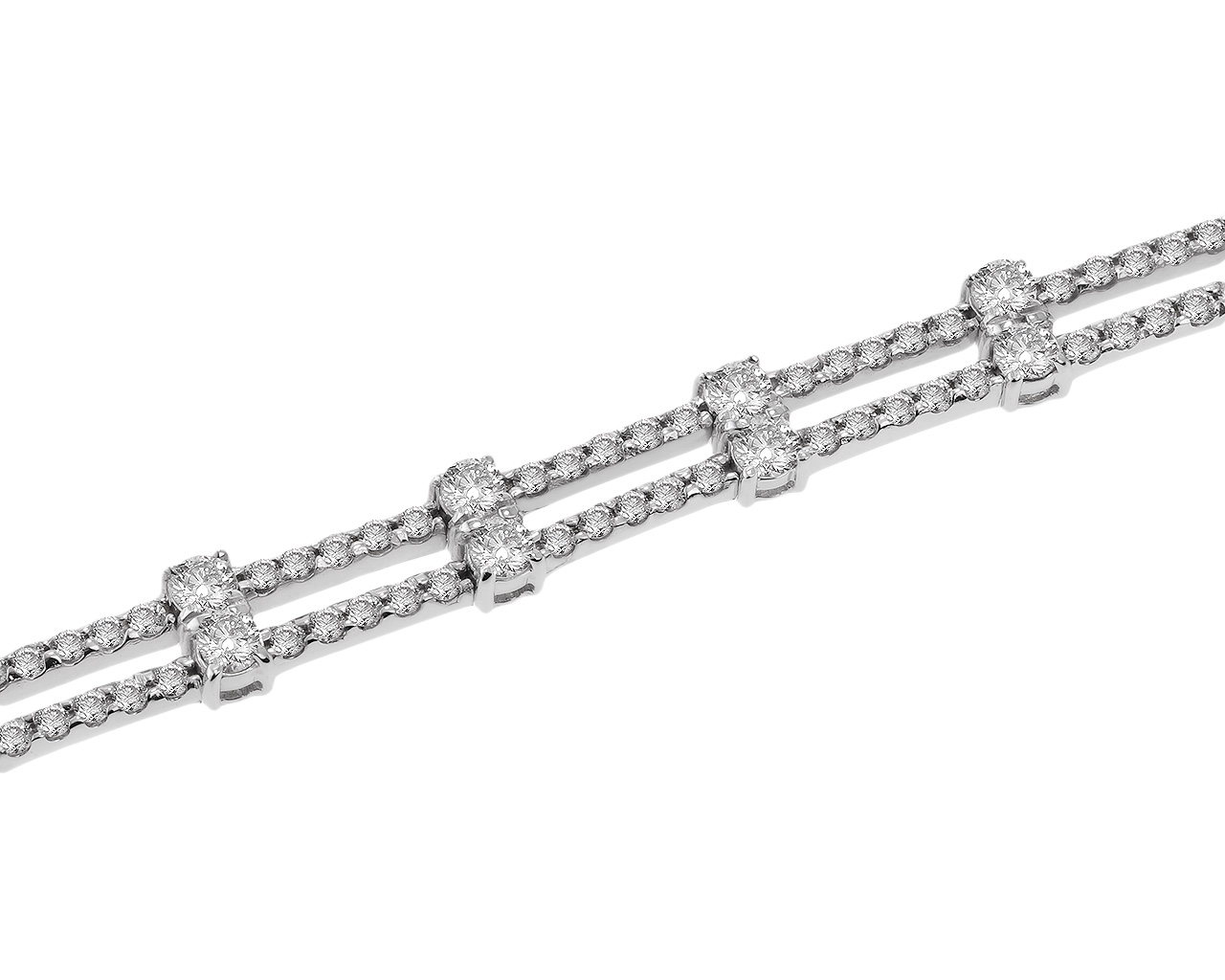 Роскошный золотой браслет с бриллиантами 4.46ct