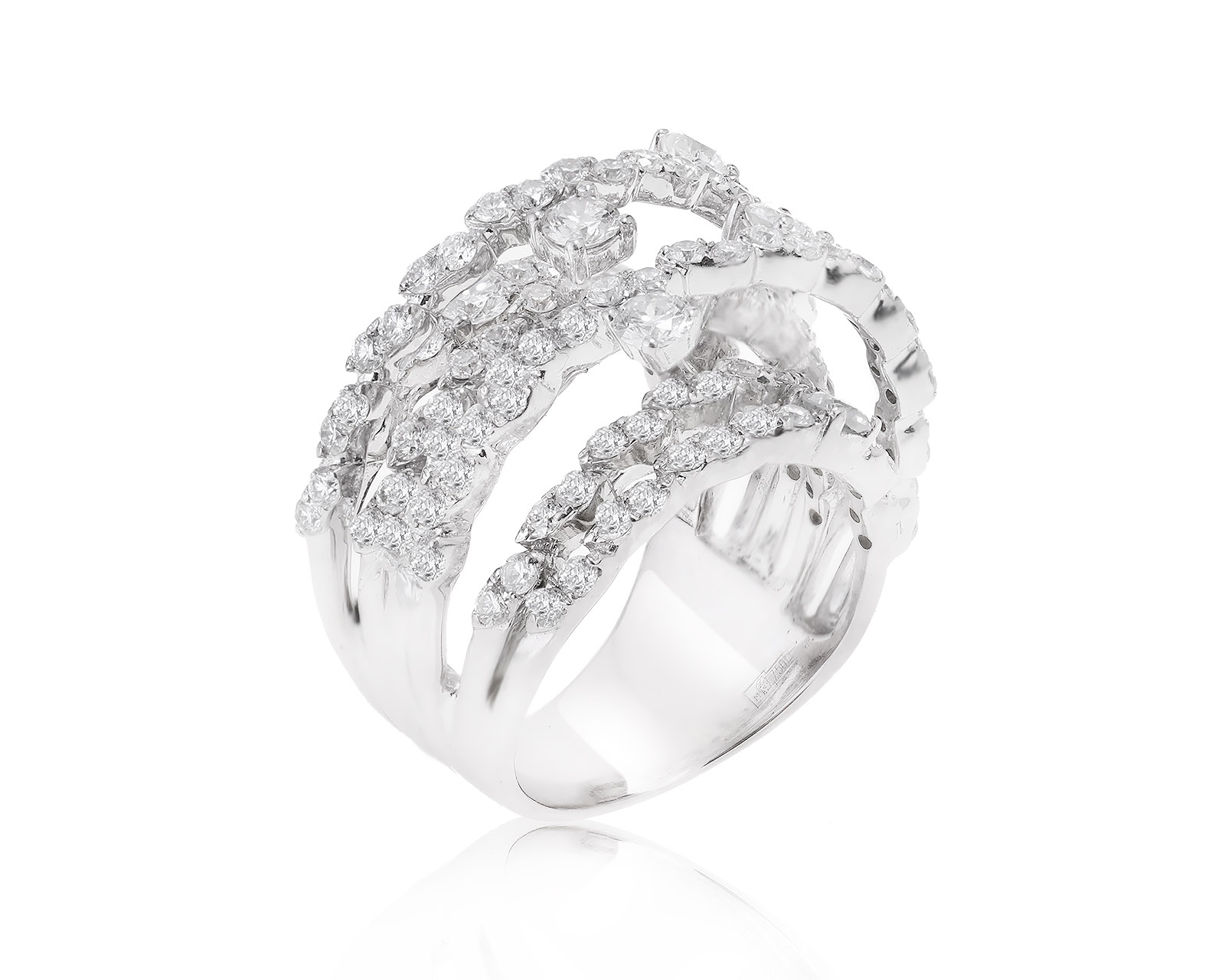 Роскошное золотое кольцо с бриллиантами 2.61ct 091022/3