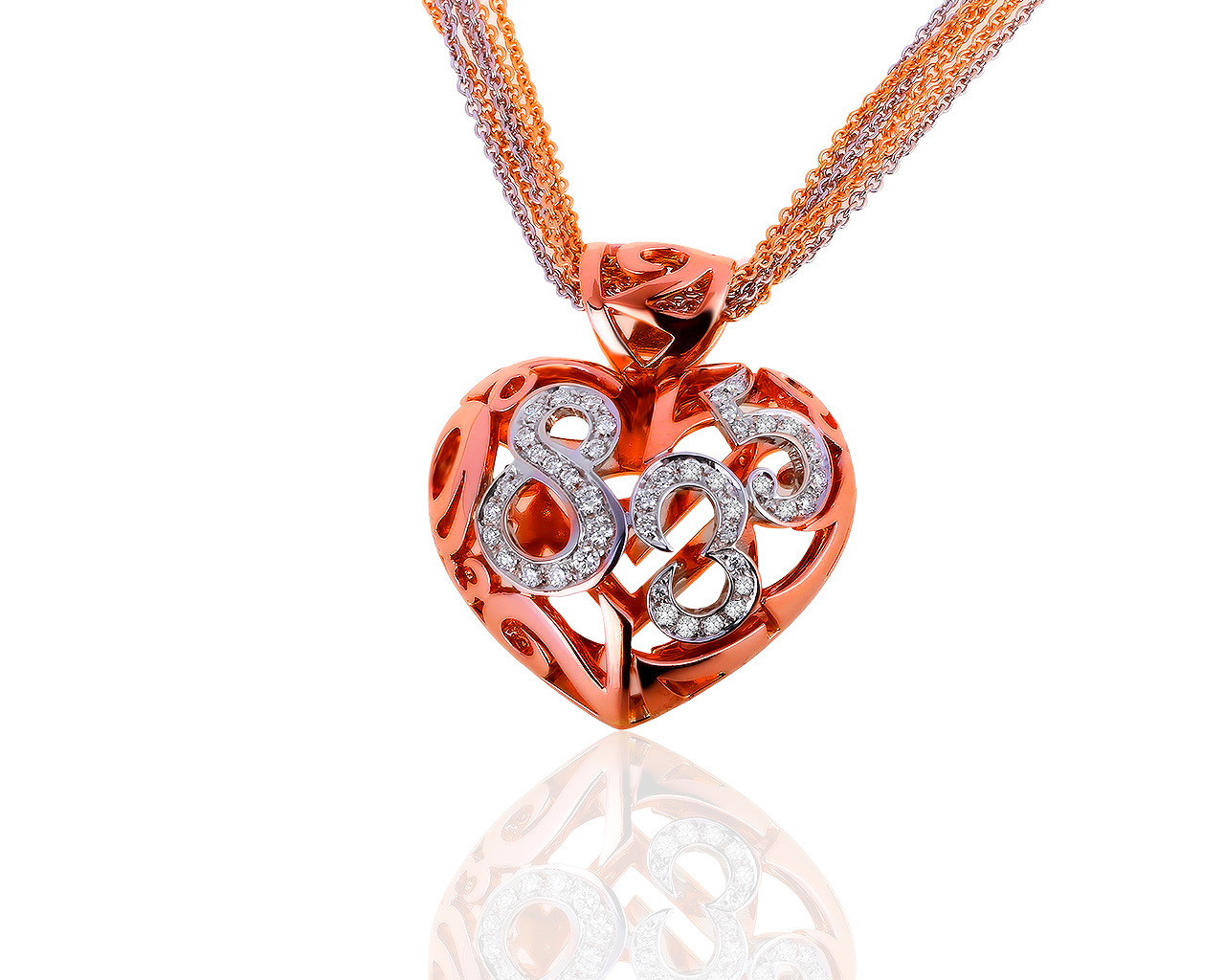 Оригинальный золотой кулон с бриллиантами 0.66ct Franck Muller 071019/9