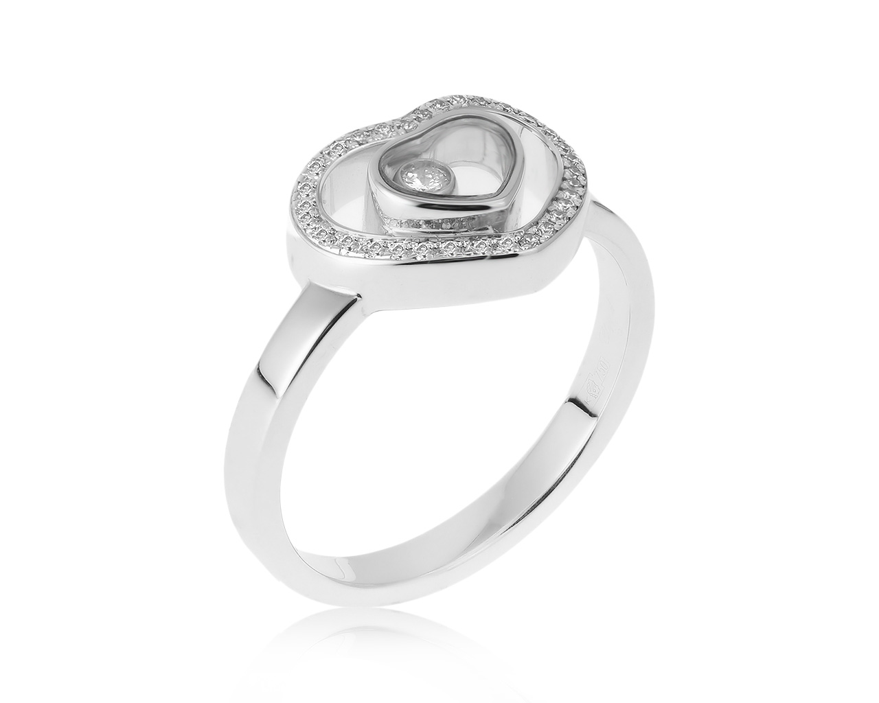 Оригинальное золотое кольцо с бриллиантами 0.15ct Chopard Happy Diamonds 181120/7
