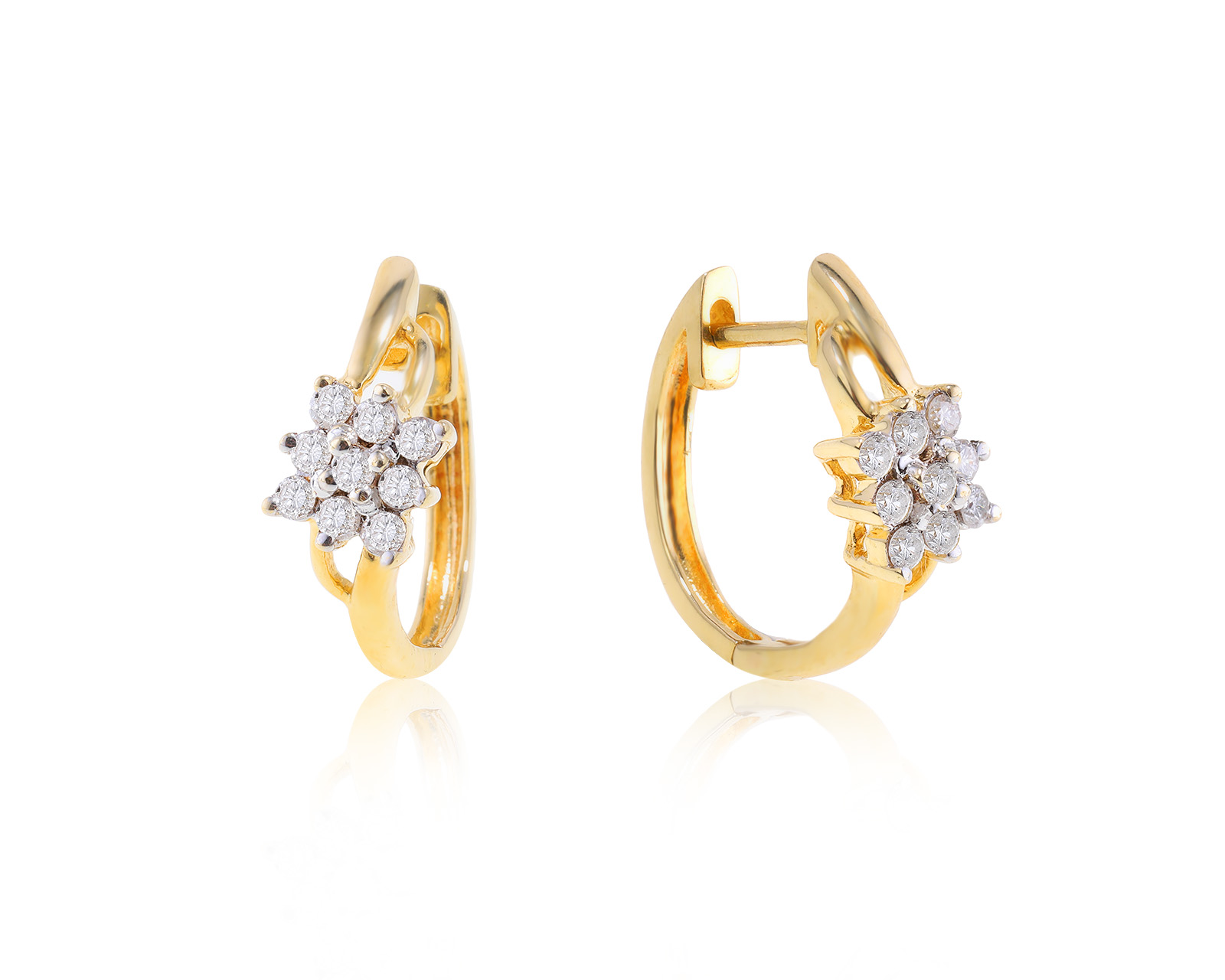 Золотые серьги с бриллиантами 0.27ct 060623/4