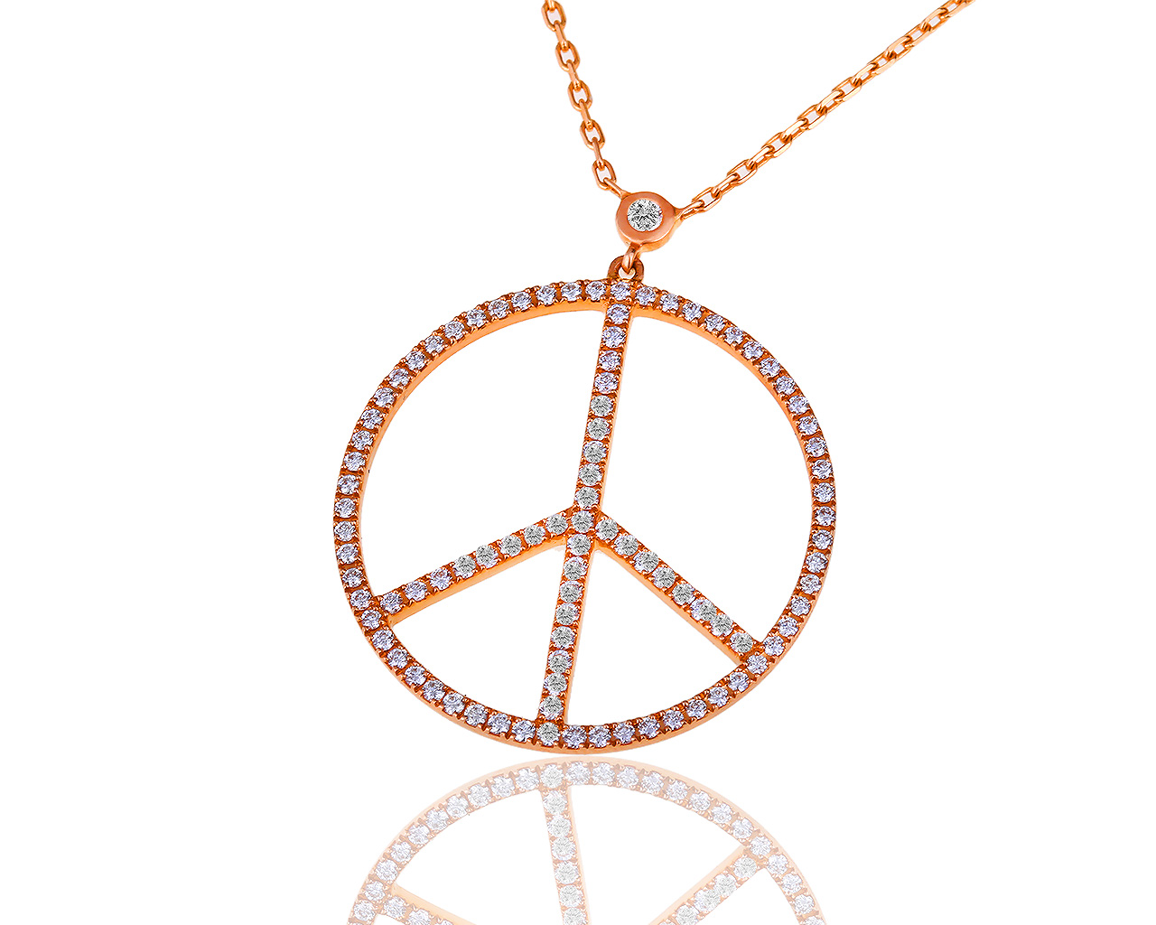 Прелестное золотое колье с бриллиантами 0.53ct Messika