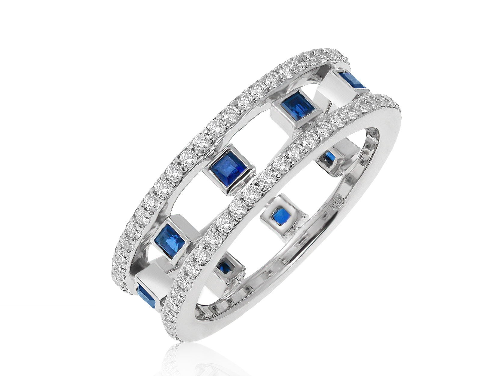 Прекрасное золотое кольцо с сапфирами 0.45ct 260421/1 Прекрасное золотое кольцо с сапфирами 0.45ct 260421/1