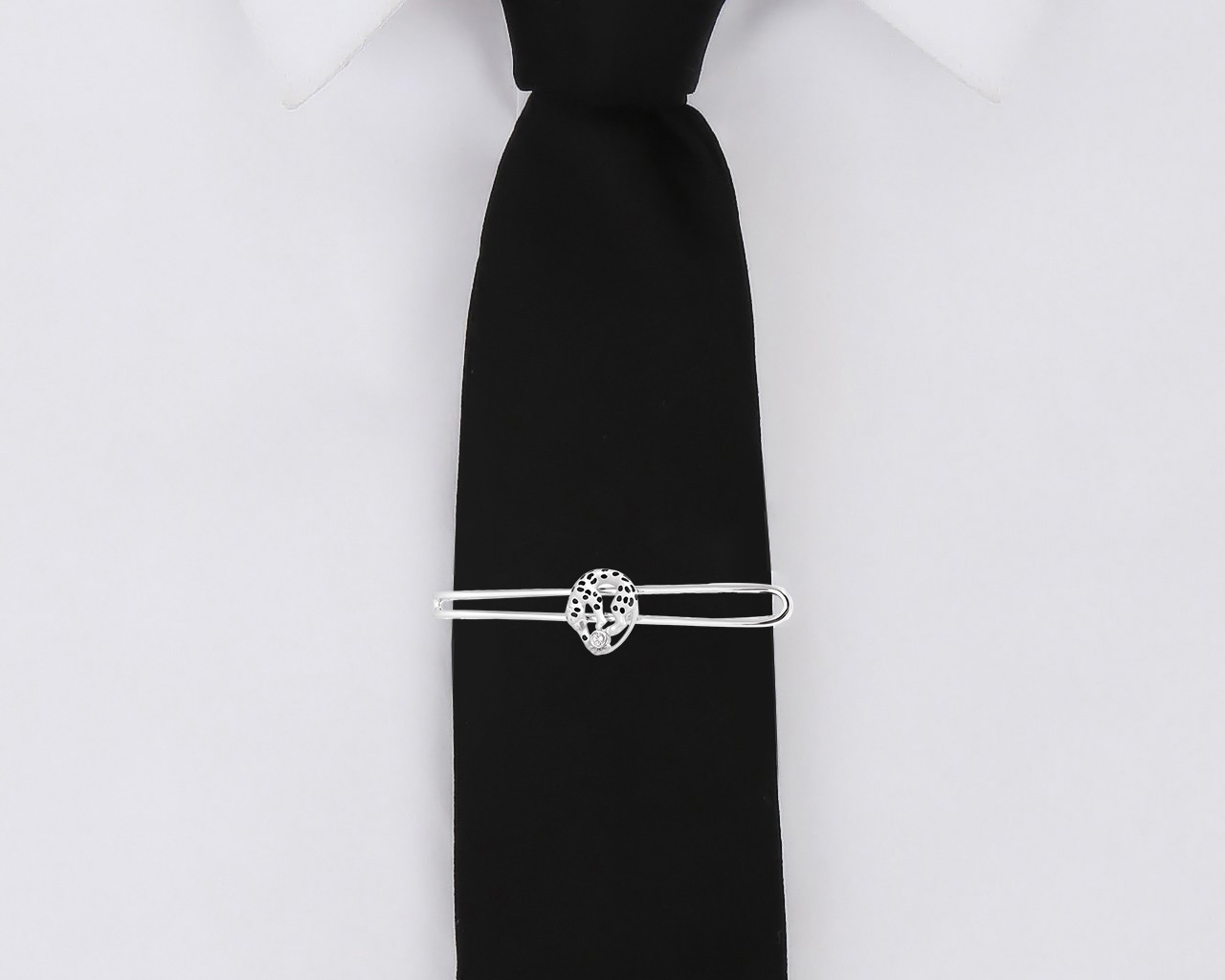 Оригинальный золотой зажим для галстука Carrera y Carrera Panther