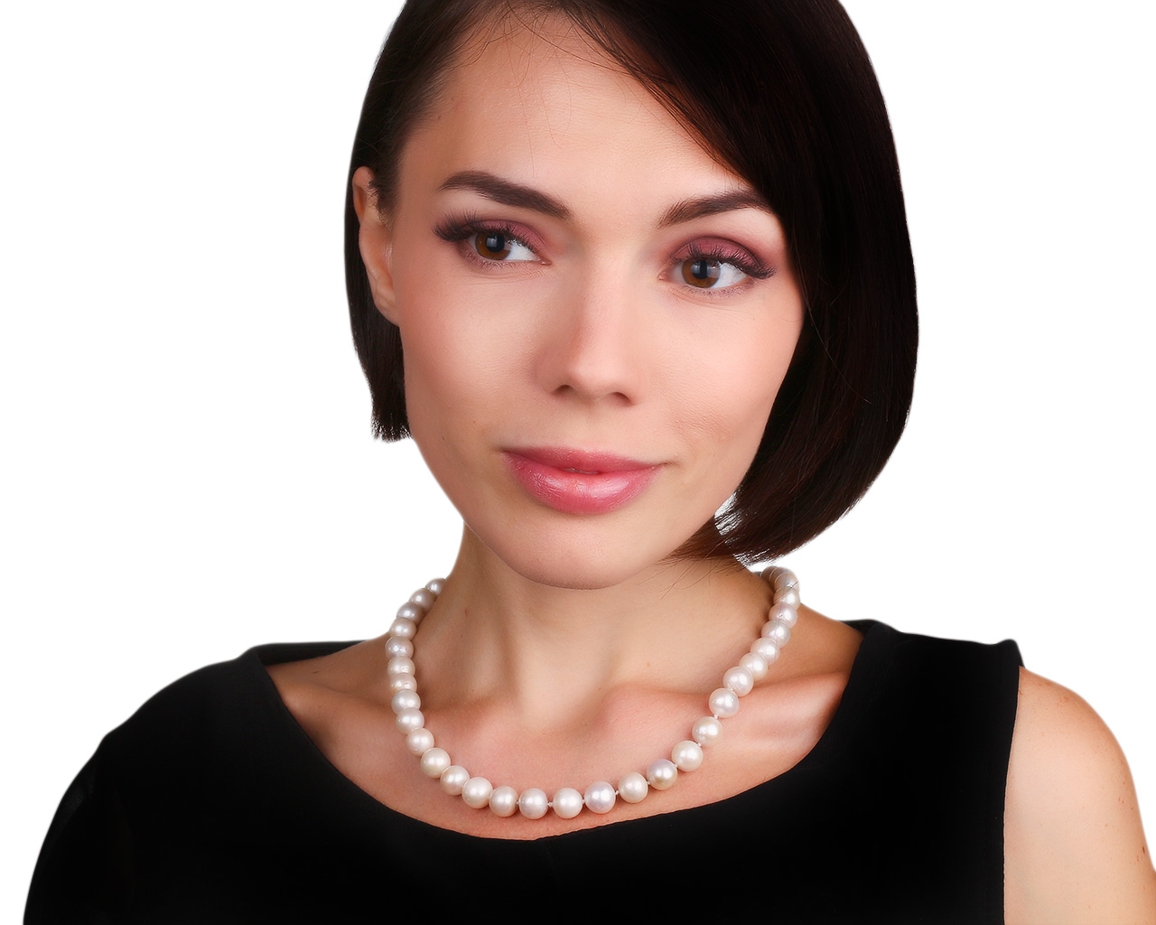 Итальянское золотое ожерелье с жемчугом и бриллиантами 0.70ct