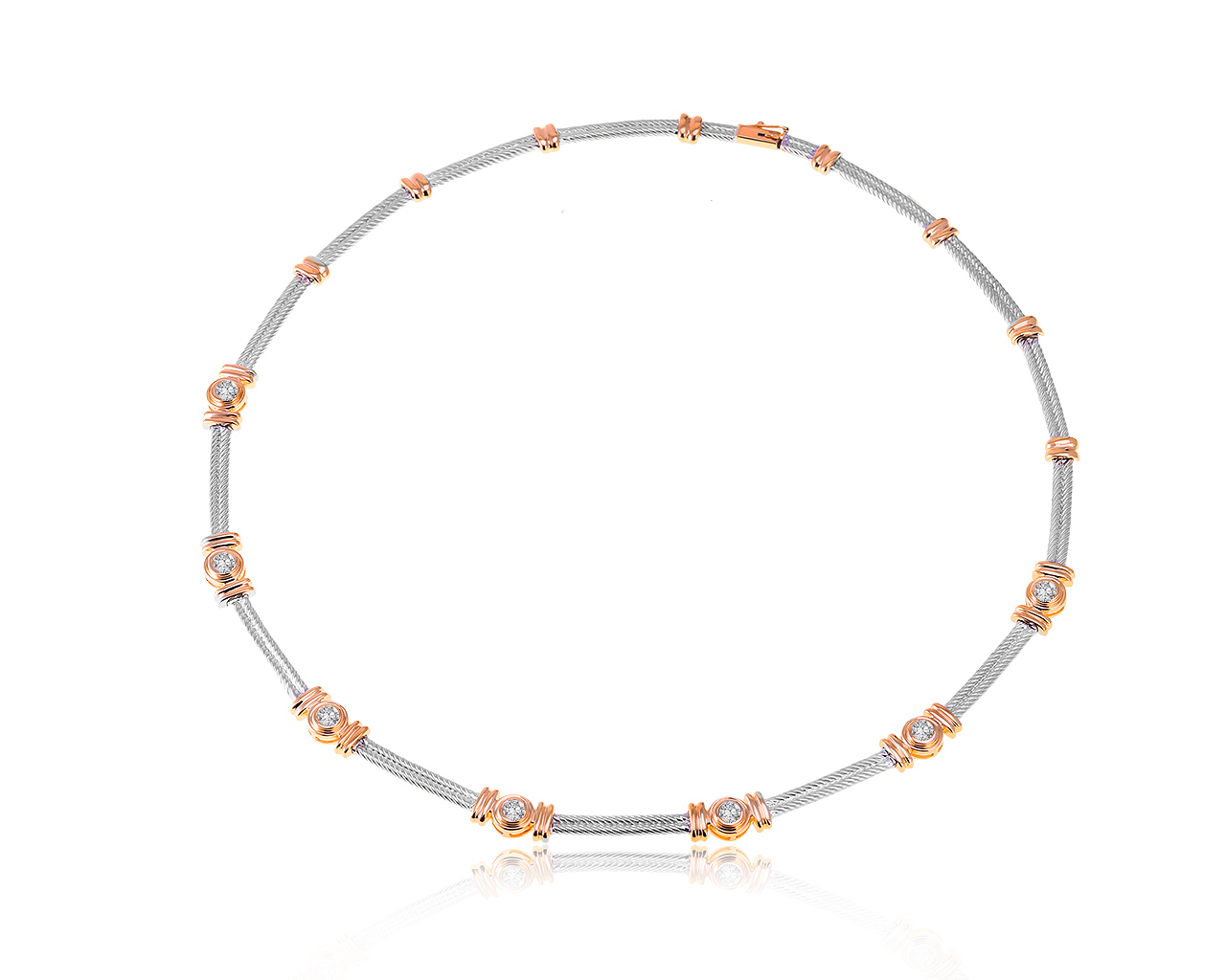 Превосходное золотое колье с бриллиантами 1.19ct 261120/1