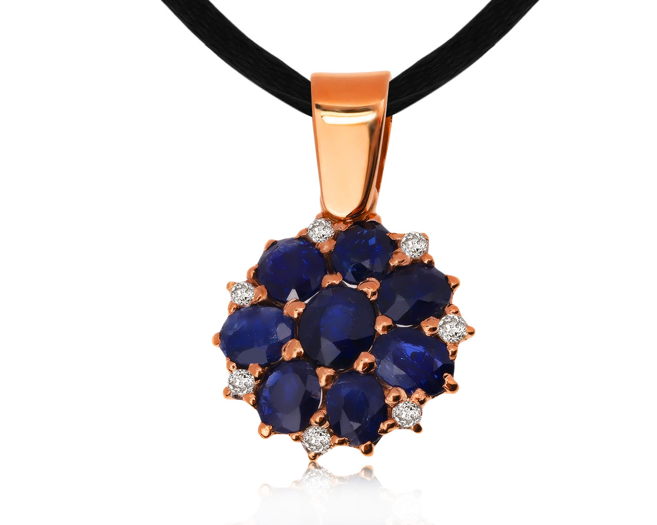 Престижный золотой кулон с сапфирами 2.79ct 140920/9