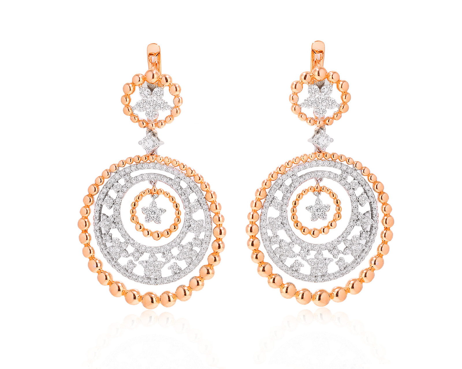 Оригинальные золотые серьги с бриллиантами 0.80ct Roberto Bravo 170725/7 Оригинальные золотые серьги с бриллиантами 0.80ct Roberto Bravo 170725/7