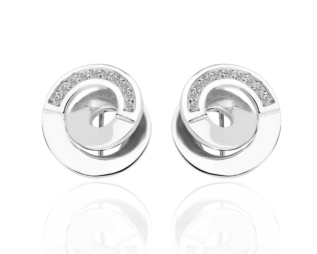 Прелестные золотые серьги с бриллиантами 0.20ct 250818/8