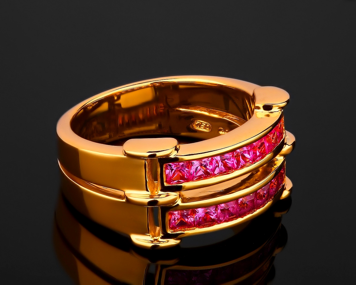 Швейцарское сапфировое кольцо Adler Leyla