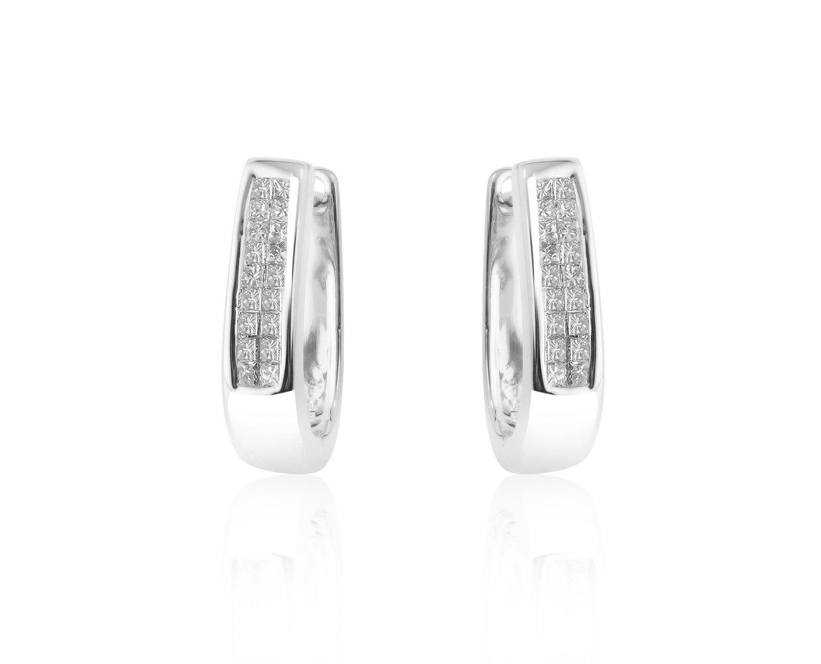 Роскошные золотые серьги с бриллиантами 0.58ct