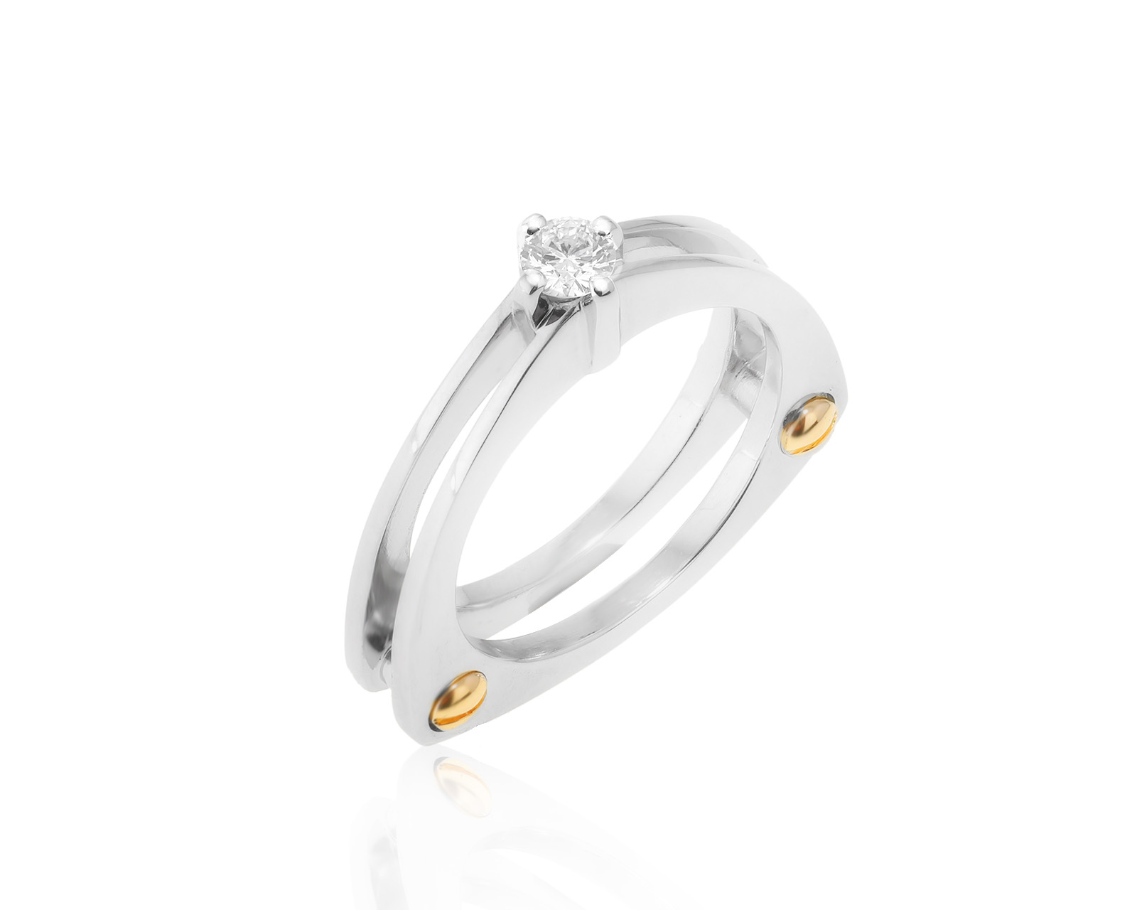 Нарядное платиновое кольцо с бриллиантом 0.19ct 260822/3 Нарядное платиновое кольцо с бриллиантом 0.19ct 260822/3