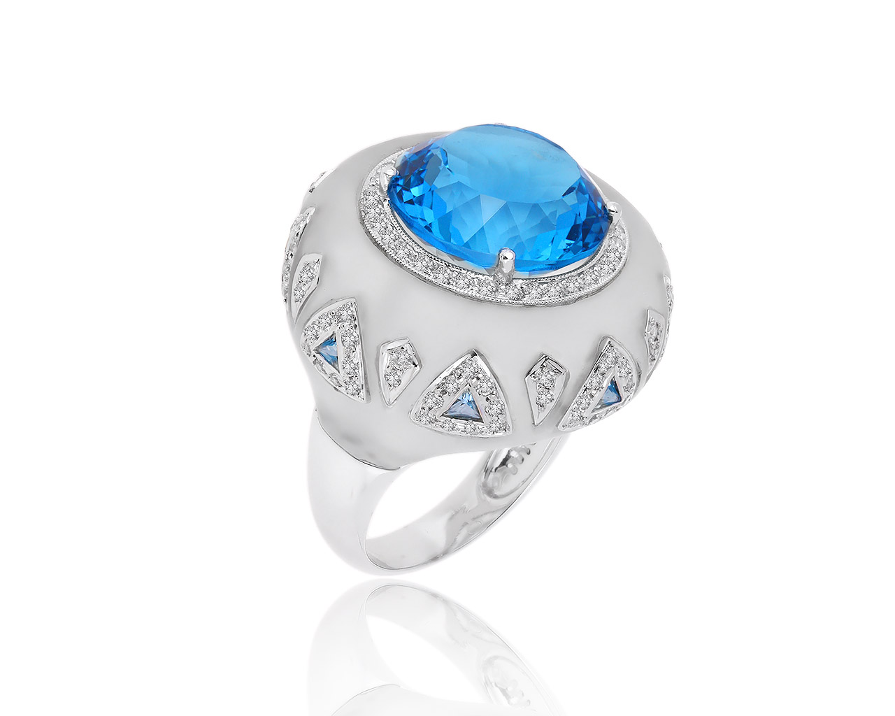 Изумительное золотое кольцо с топазами 12.56ct 060220/5