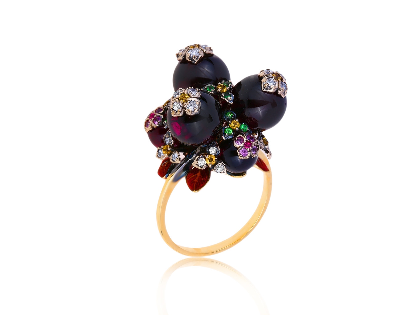 Изумительное золотое кольцо с гранатами 26.06ct 160120/10