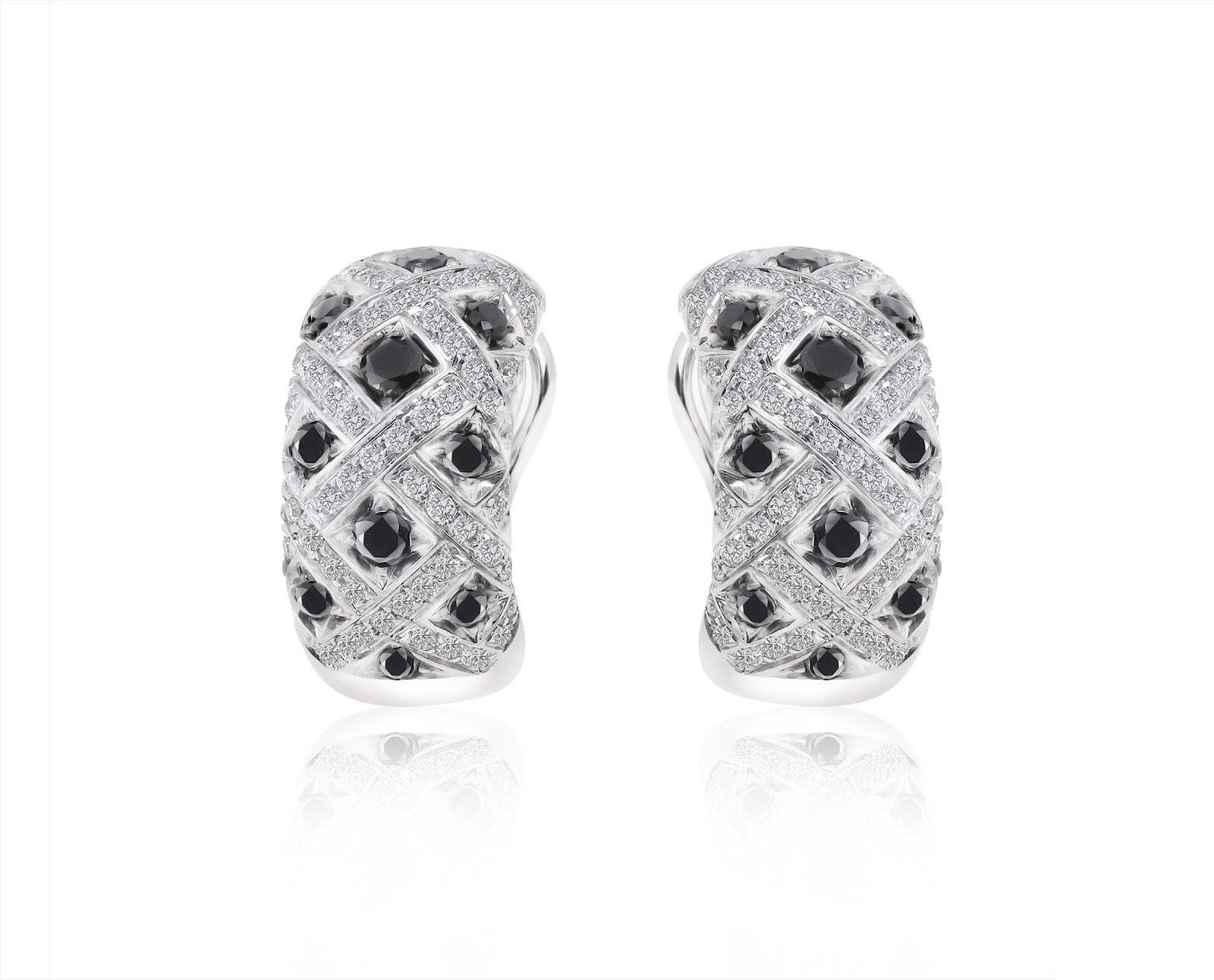 Оригинальные золотые серьги с бриллиантами 1.70ct Leo Pizzo