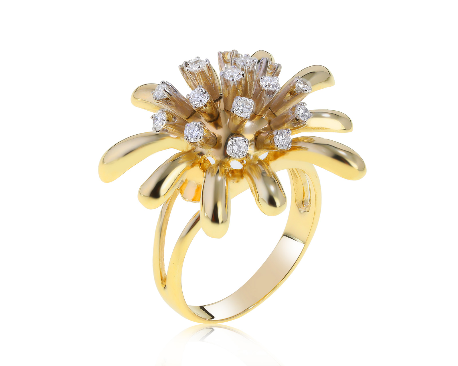 Женственное золотое кольцо с бриллиантами 0.35ct 140322/20 Женственное золотое кольцо с бриллиантами 0.35ct 140322/20