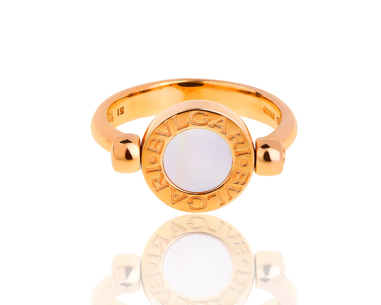 Золотое кольцо с перламутром и ониксом Bvlgari 310818/2