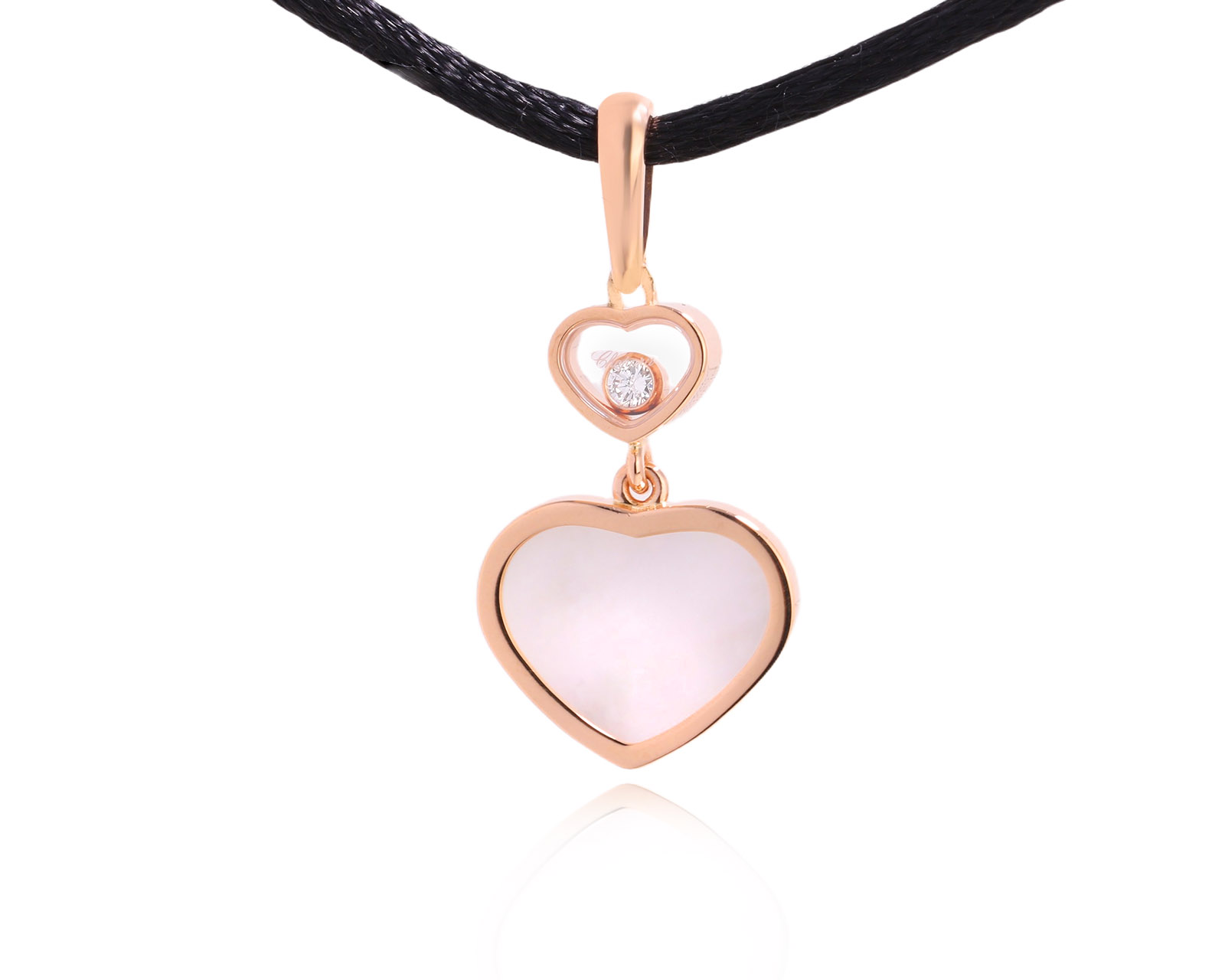 Оригинальный золотой кулон с перламутром 4.20ct Chopard Happy Hearts 290625/10