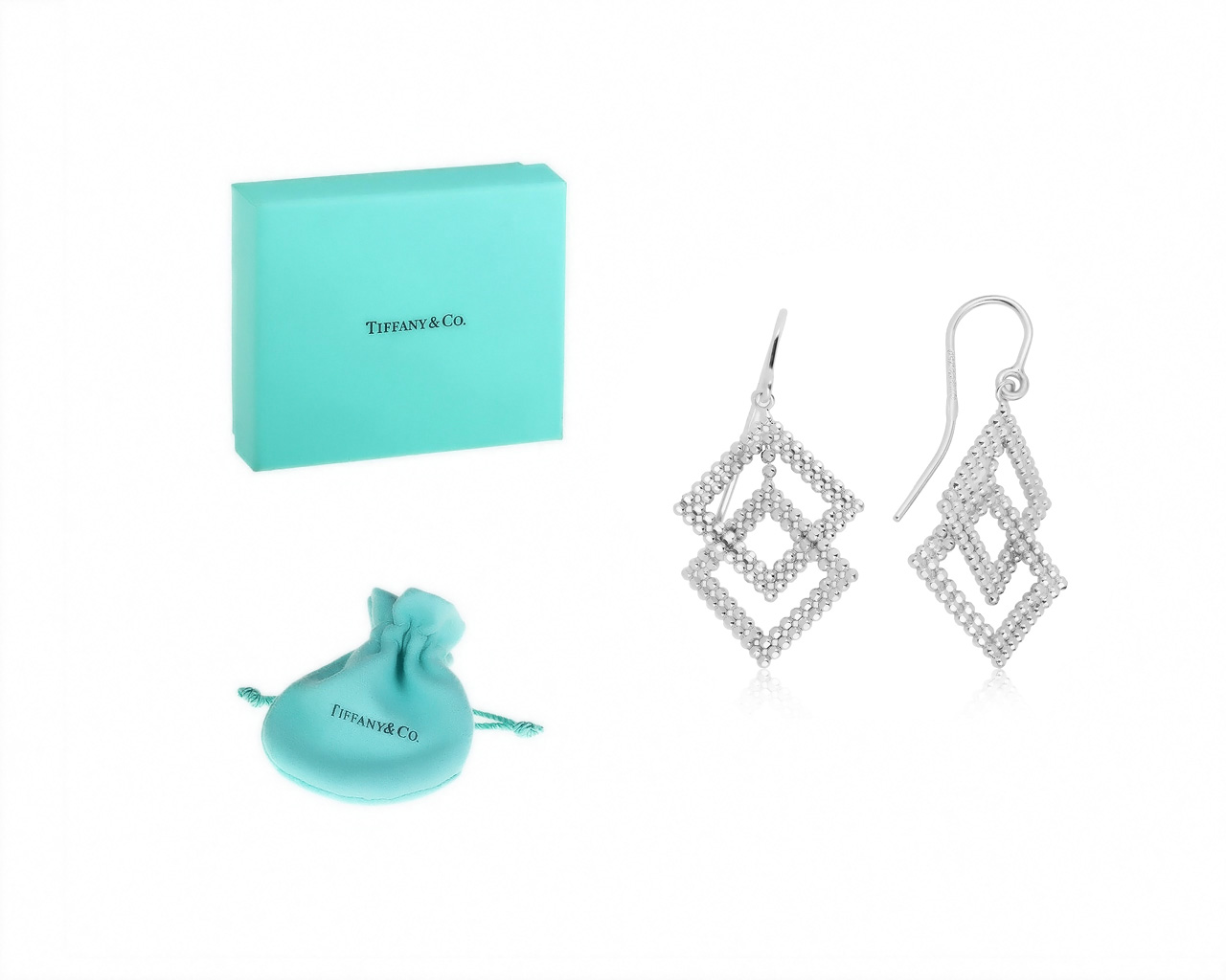Оригинальные золотые серьги Tiffany&Co